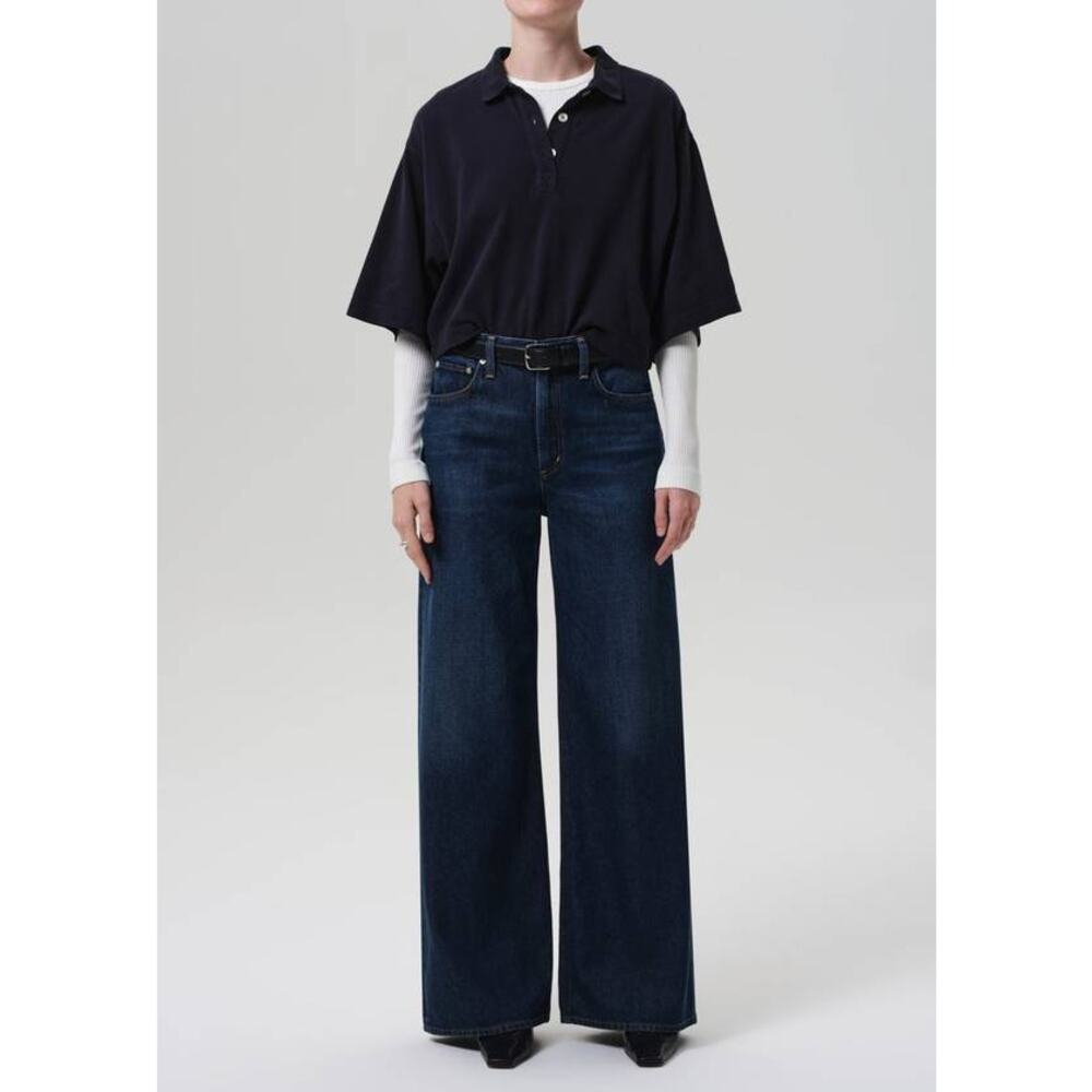 Citizens Of Humanity Dark Indigo Wide Leg Jeans